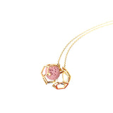 SPACE ELEMENT(DODECAHEDRON)DIFFUSER NECKLACE in 18ct Gold (Wellness Jewelry)