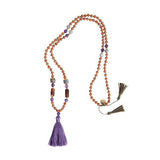 ADORE 108 MALA TASSEL NECKLACE in Amethyst