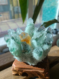 Green Phantom with Citrine Crystal