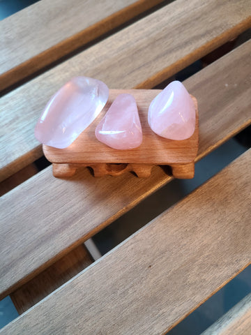 Rose Quartz (one set of three stones)