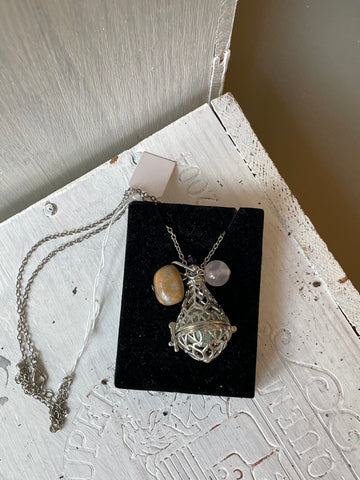 Large Diffuser Pendant  w/ Crystal