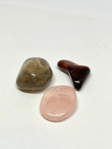 Emotional Healing & Balance (set of 3)-Smoky Quartz, Rose, Tiger Eye